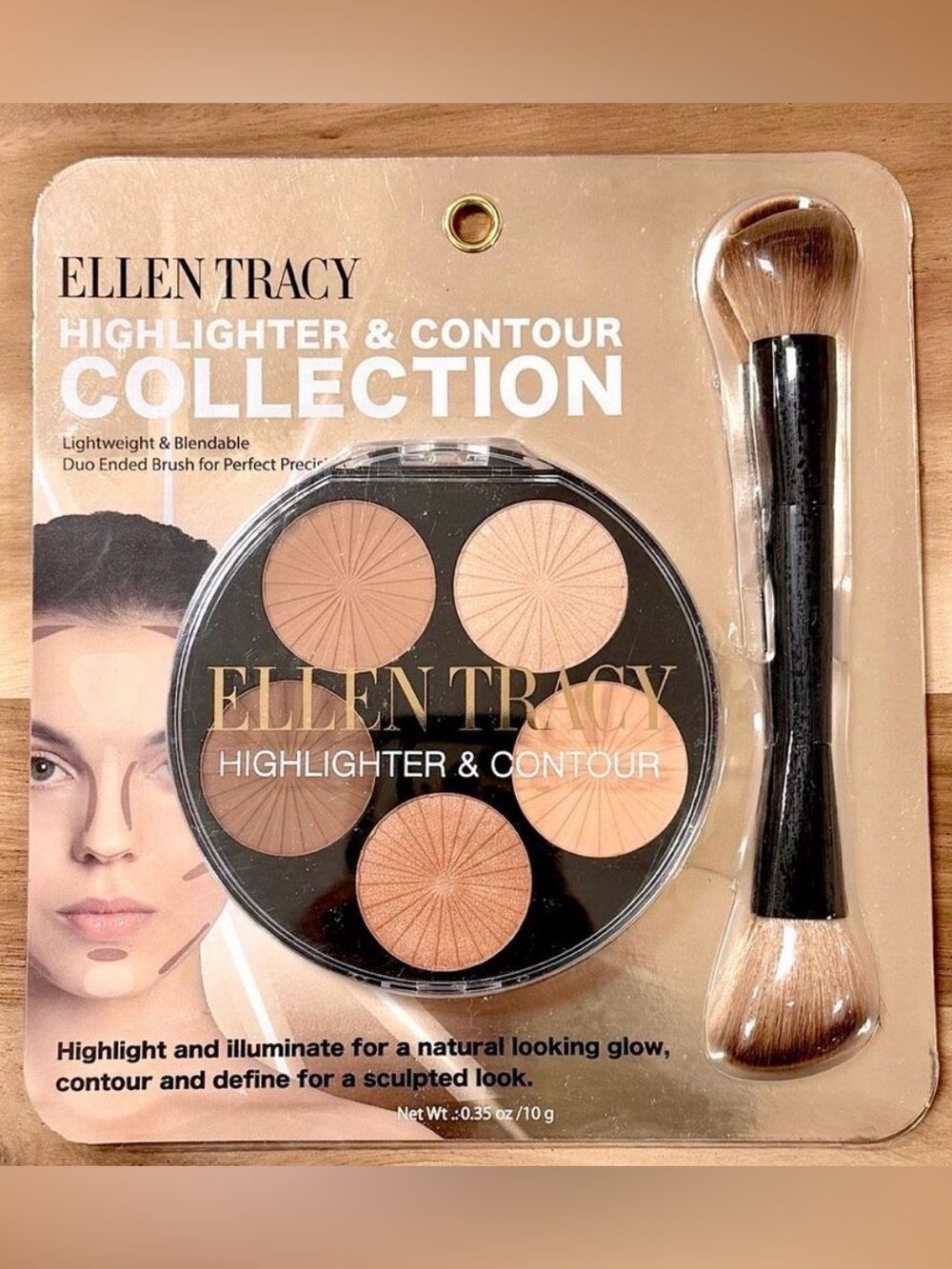 NWT Ellen Tracy Highlighter & Contour Collection features a 5-shade palette with
